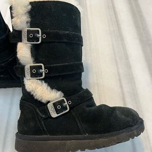 Kids tall UGG boots with buckles